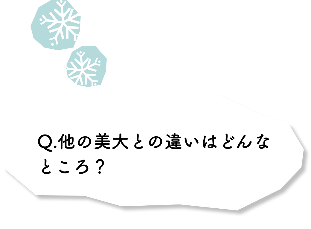 他の美大との違い